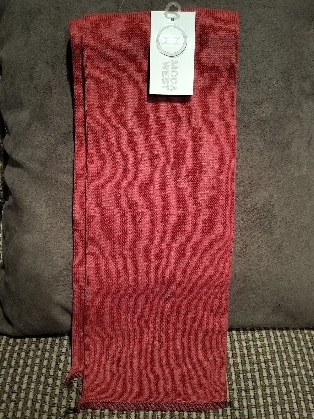 Moda West Maroon 6x46-In. Knit Fabric Scarf